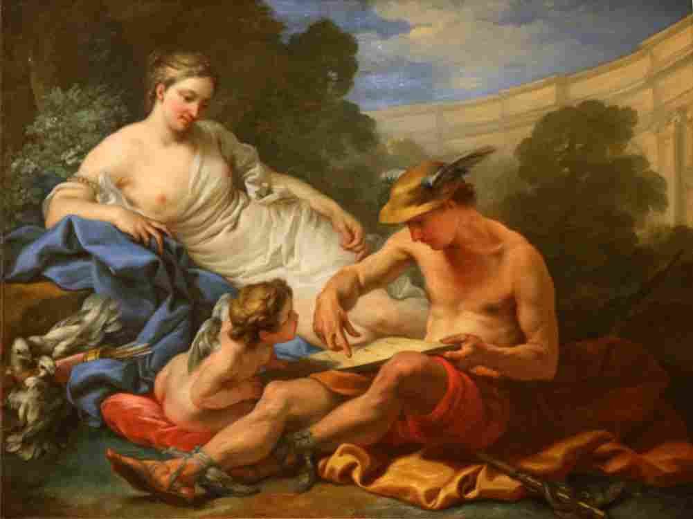 van Loo jean baptiste l education de l amour Art A4 Photo Print