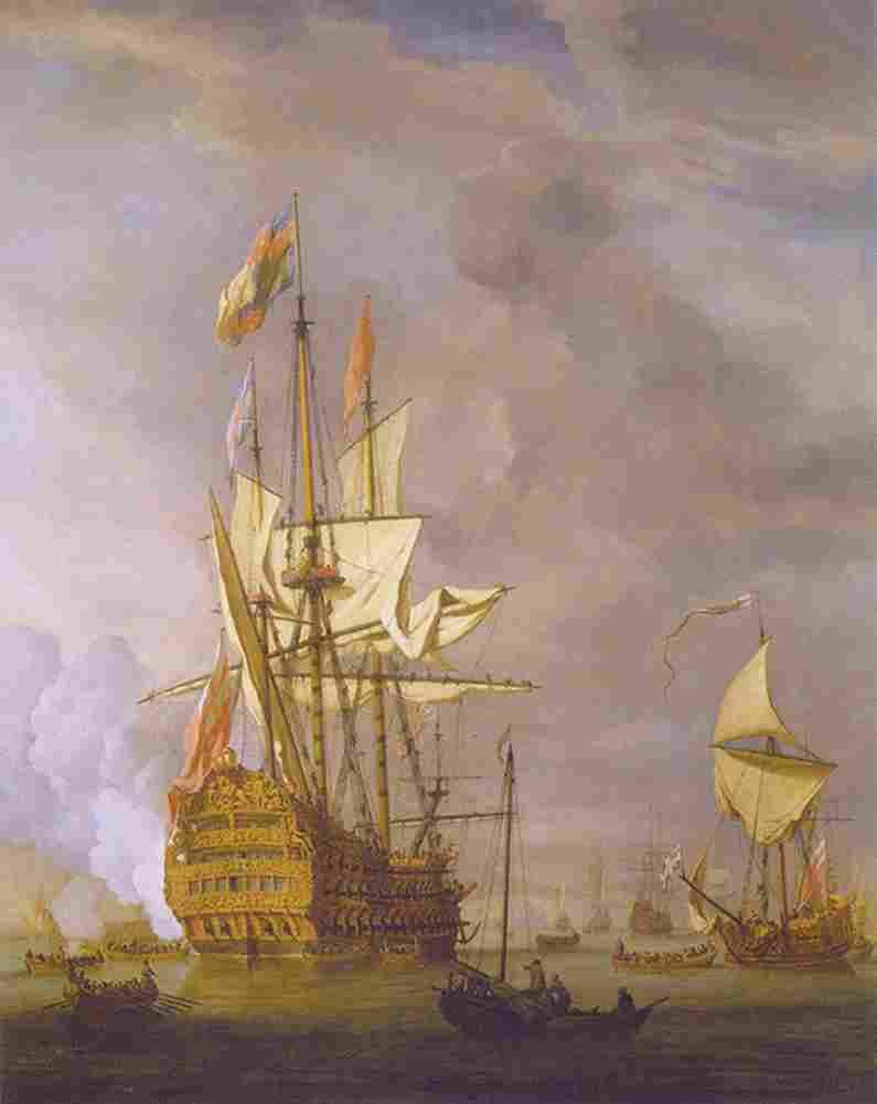 van de velde English ship the royal sovergein Art A4 Photo Print