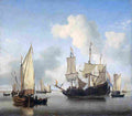 van de velde Ships Anchored Offshore main Art A4 Photo Print