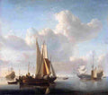 van de velde Ships off the Coast Art A4 Photo Print