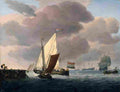 van de velde Ships on the Coast in Windy Weather Art A4 Photo Print