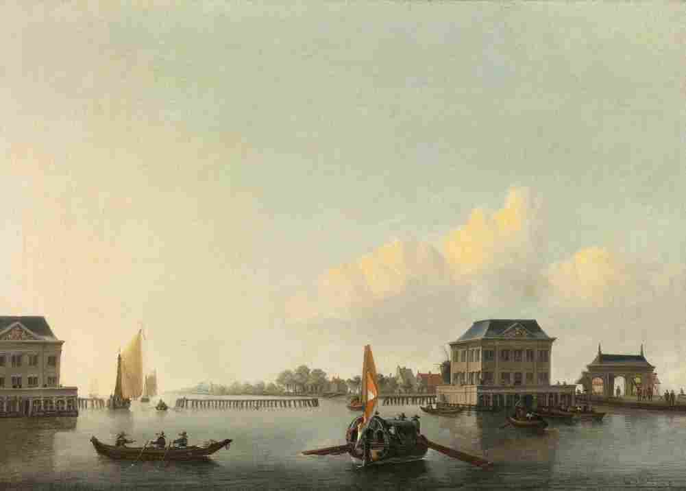 van de velde blockhouses on the amstel outside amsterdam Art A4 Photo Print