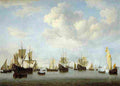 van de velde dutch fleet in the goeree straits Art A4 Photo Print