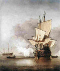 van de velde the cannon shot Art A4 Photo Print