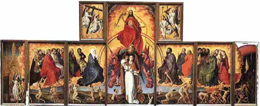 van der weyden Last Judgement Polytych Art A4 Photo Print