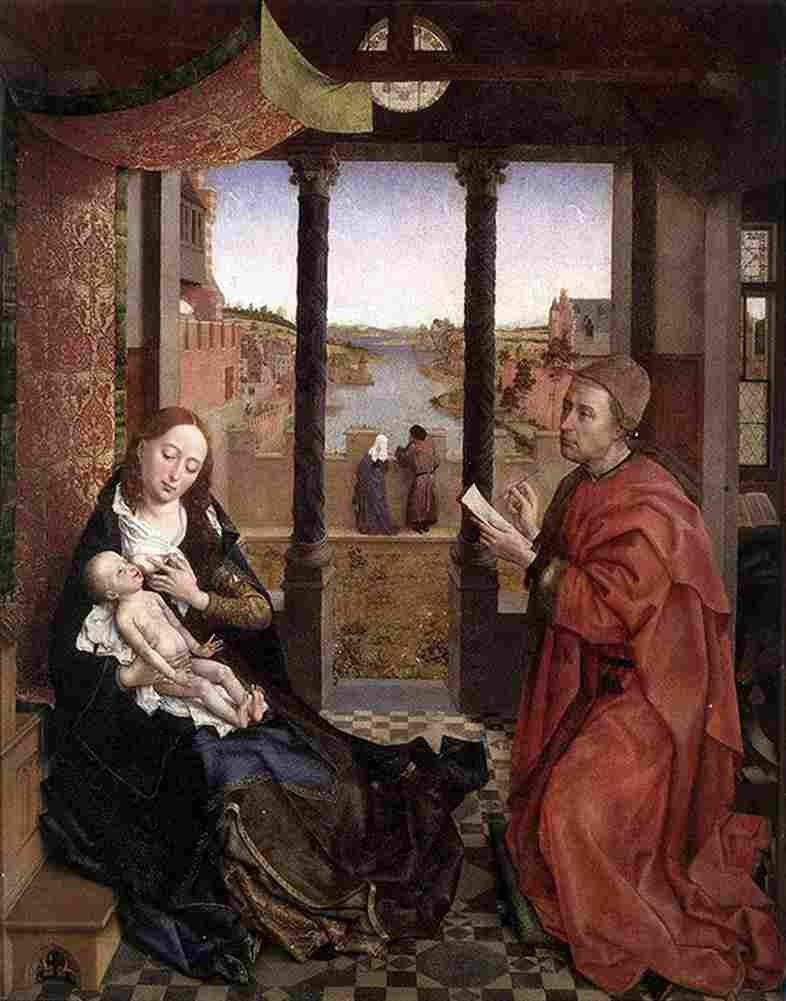 van der weyden Saint Luke Drawing The Madonna Art A4 Photo Print