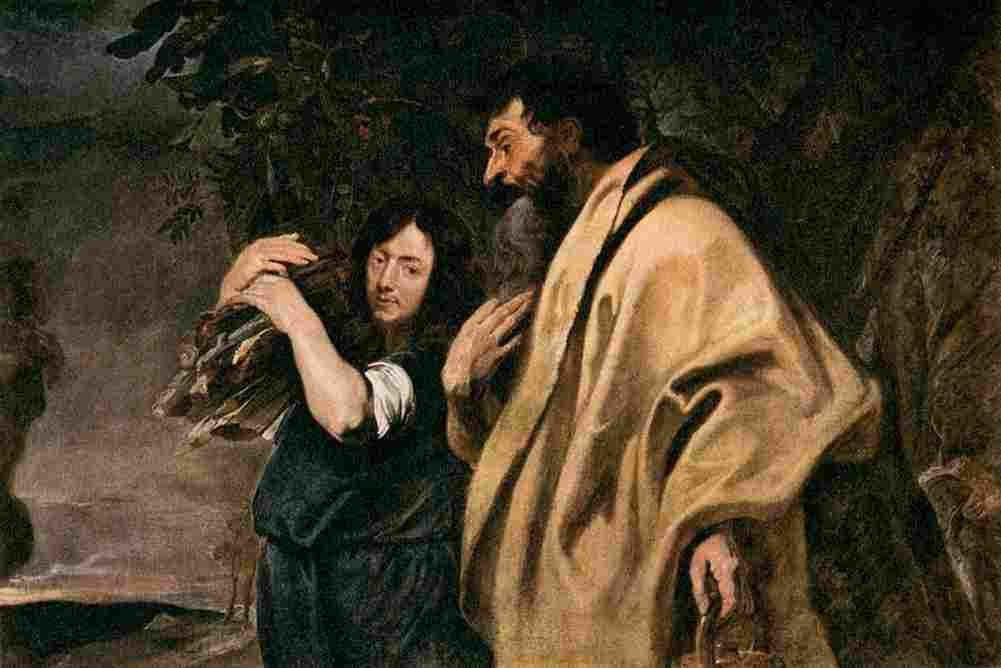 van dyck Abraham and Isaac Art A4 Photo Print