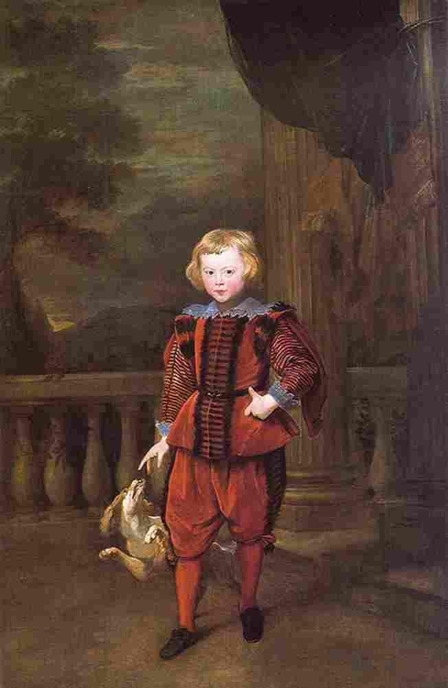 van dyck Boy Standing on a Terrace Art A4 Photo Print
