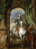 van dyck Charles I With Seigneur de St Antoine Art A4 Photo Print