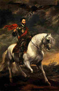 van dyck Charles the Fifth on Horseback Art A4 Photo Print