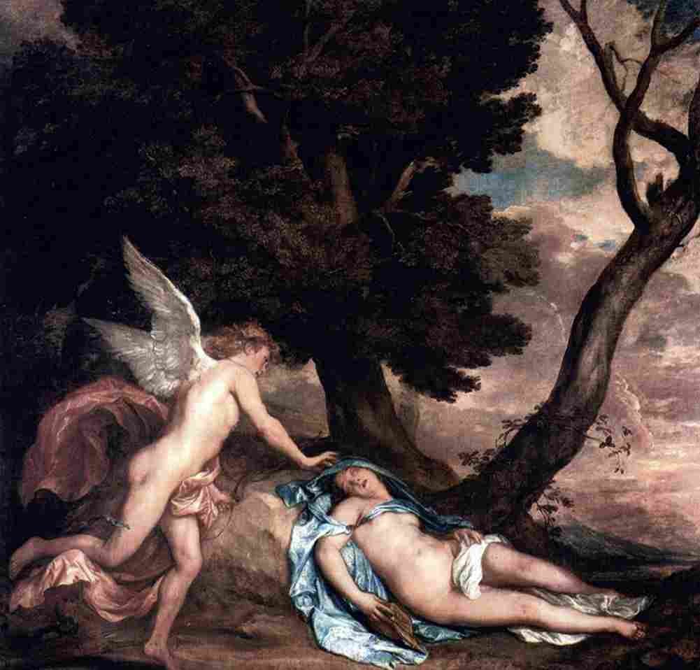 van dyck Cupid and Psyche Art A4 Photo Print