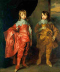van dyck George Villiers 2nd Duke of Buckingham and his Brother Lord Francis Villiers Art A4 Photo Print