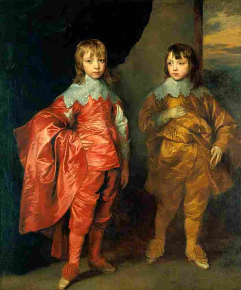 van dyck George Villiers 2nd Duke of Buckingham and his Brother Lord Francis Villiers Art A4 Photo Print