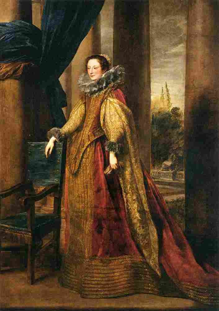 van dyck Portrait of a Noble Genoese Lady Art A4 Photo Print