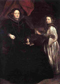 van dyck Porzia Imperiale and Her Daughter Art A4 Photo Print