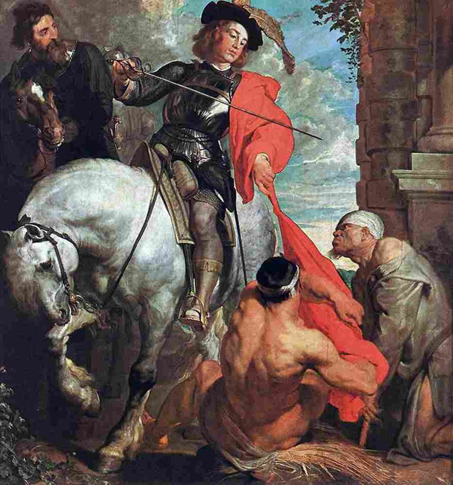 van dyck Saint Martin Dividing his Cloak Art A4 Photo Print