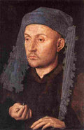 van eyck A Goldsmith Man with Ring Art A4 Photo Print