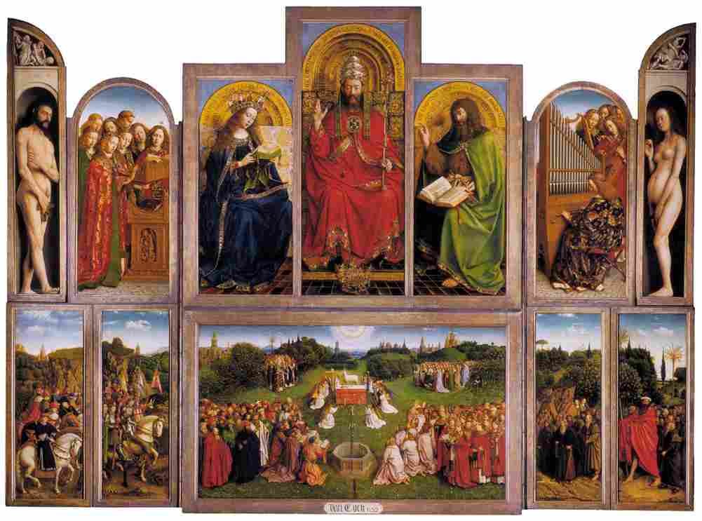 van eyck Ghent Altarpiece Interior Art A4 Photo Print