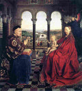 van eyck madonna with chancellor Rolin Art A4 Photo Print