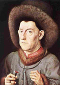 van eyck man with carnation Art A4 Photo Print