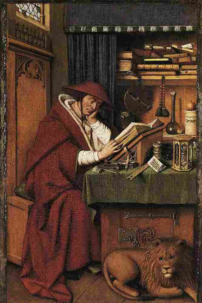 van eyck st jerome Art A4 Photo Print