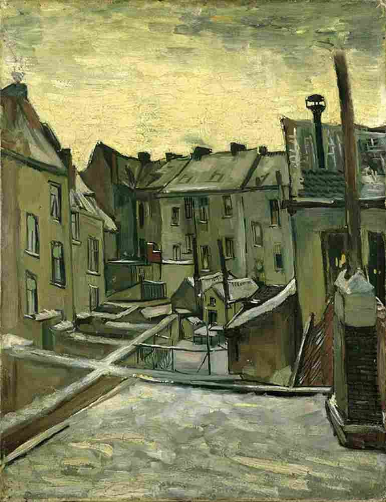 van gogh Houses Seen from the Back Art A4 Photo Print