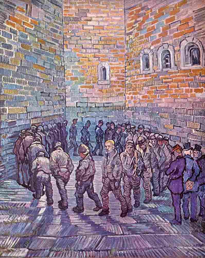van gogh Prisoners Exercising Art A4 Photo Print