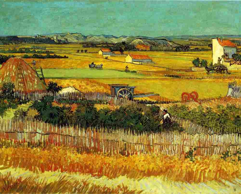 van gogh The Harvest Arles Art A4 Photo Print