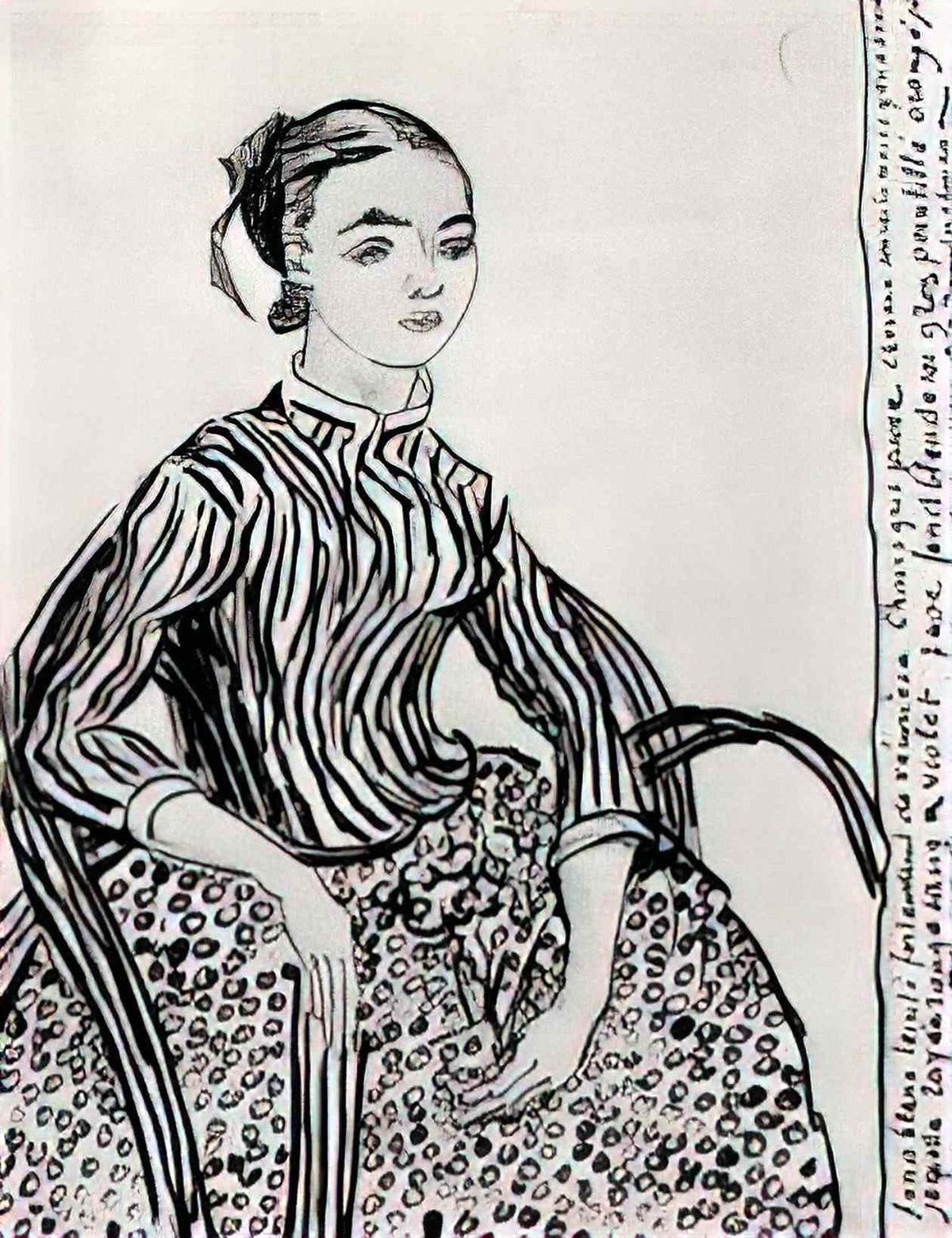 van gogh a mousmé sitting 1888 1 Art A4 Photo Print