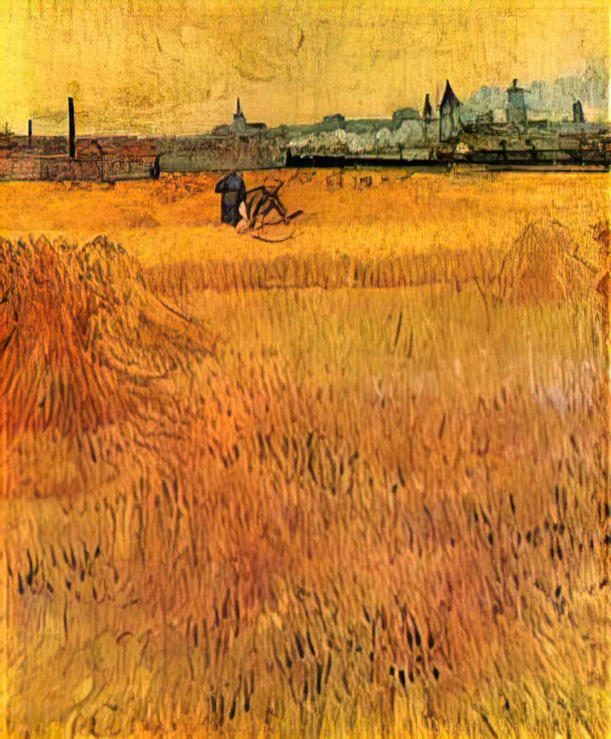 van gogh arles view from the wheat fields 1888 Art A4 Photo Print