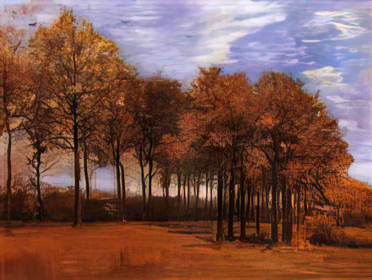 van gogh autumn landscape 1885 Art A4 Photo Print