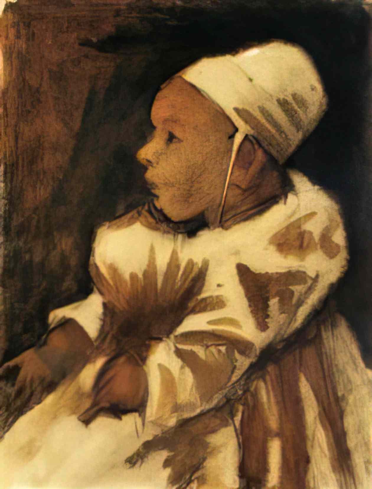 van gogh baby Art A4 Photo Print