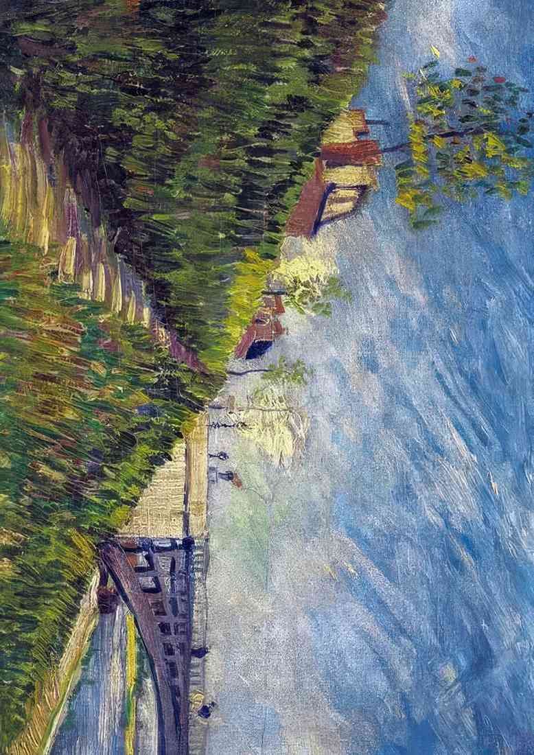 van gogh banks of the seine near pont de clichy 1887 CROP A4 Photo Print