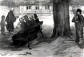 van gogh bench with four persons and baby 1882 Art A4 Photo Print