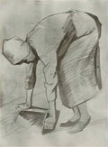 van gogh bending woman 1882 Art A4 Photo Print