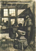 van gogh blacksmith shop Art A4 Photo Print