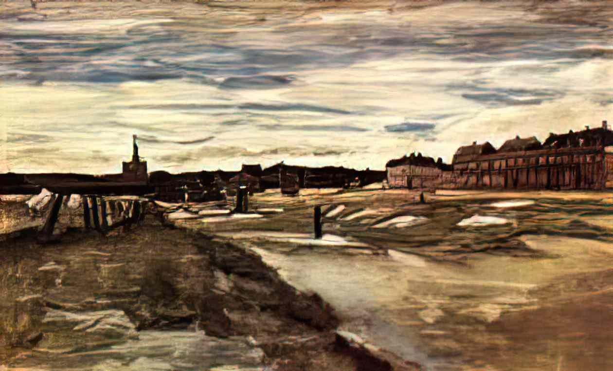 van gogh bleaching ground 1882 Art A4 Photo Print