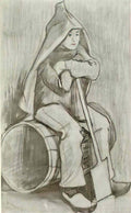 van gogh boy with spade Art A4 Photo Print