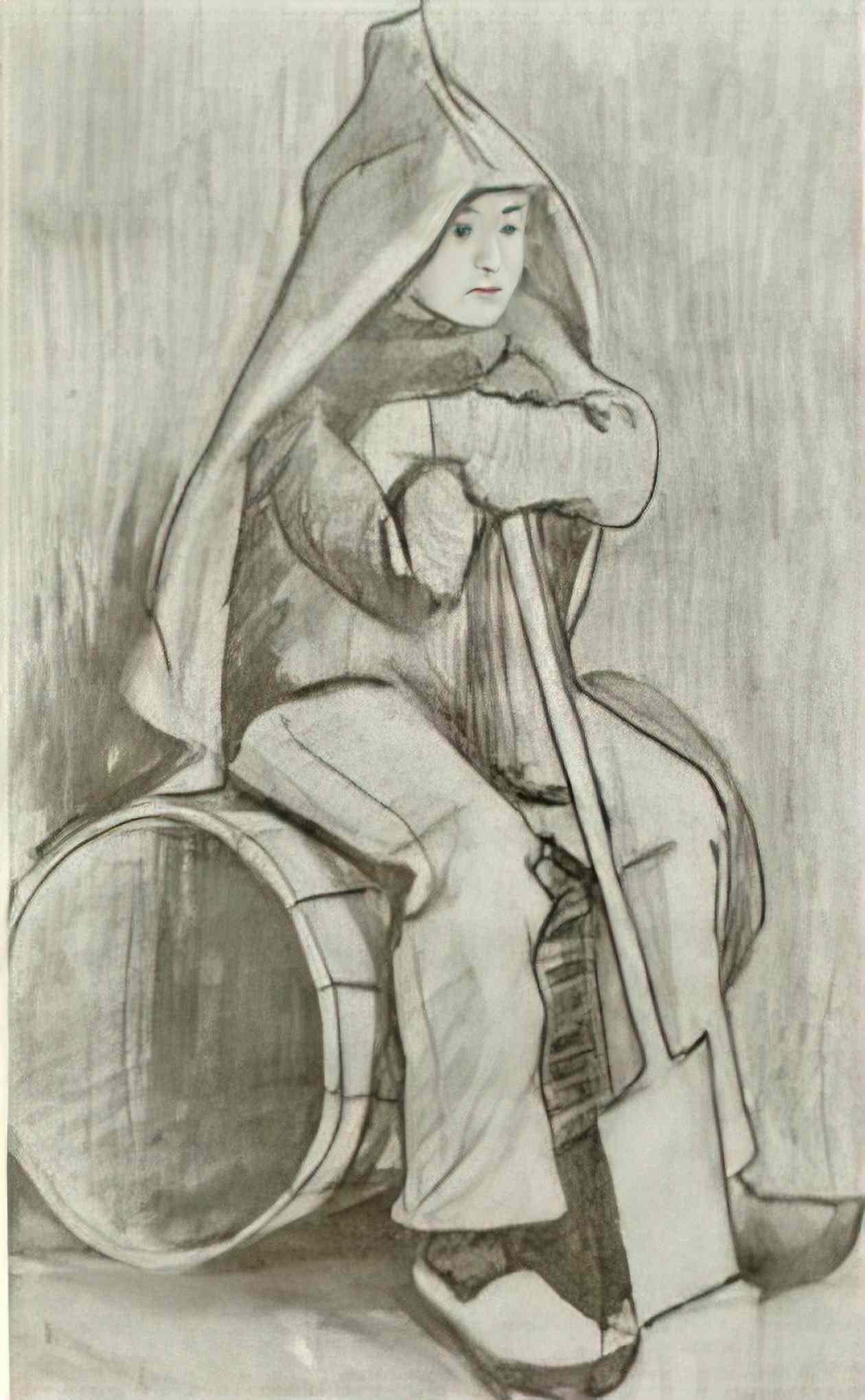 van gogh boy with spade Art A4 Photo Print