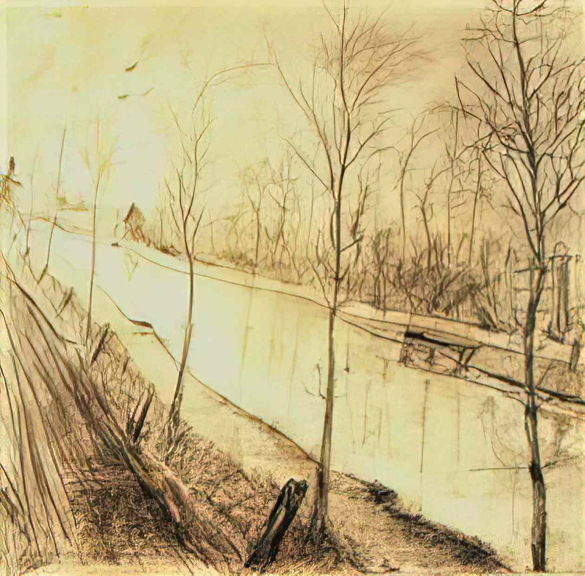 van gogh canal Art A4 Photo Print