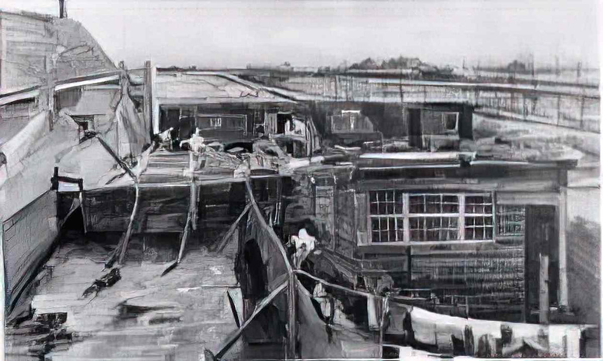 van gogh carpenter s yard and laundry 1882 Art A4 Photo Print