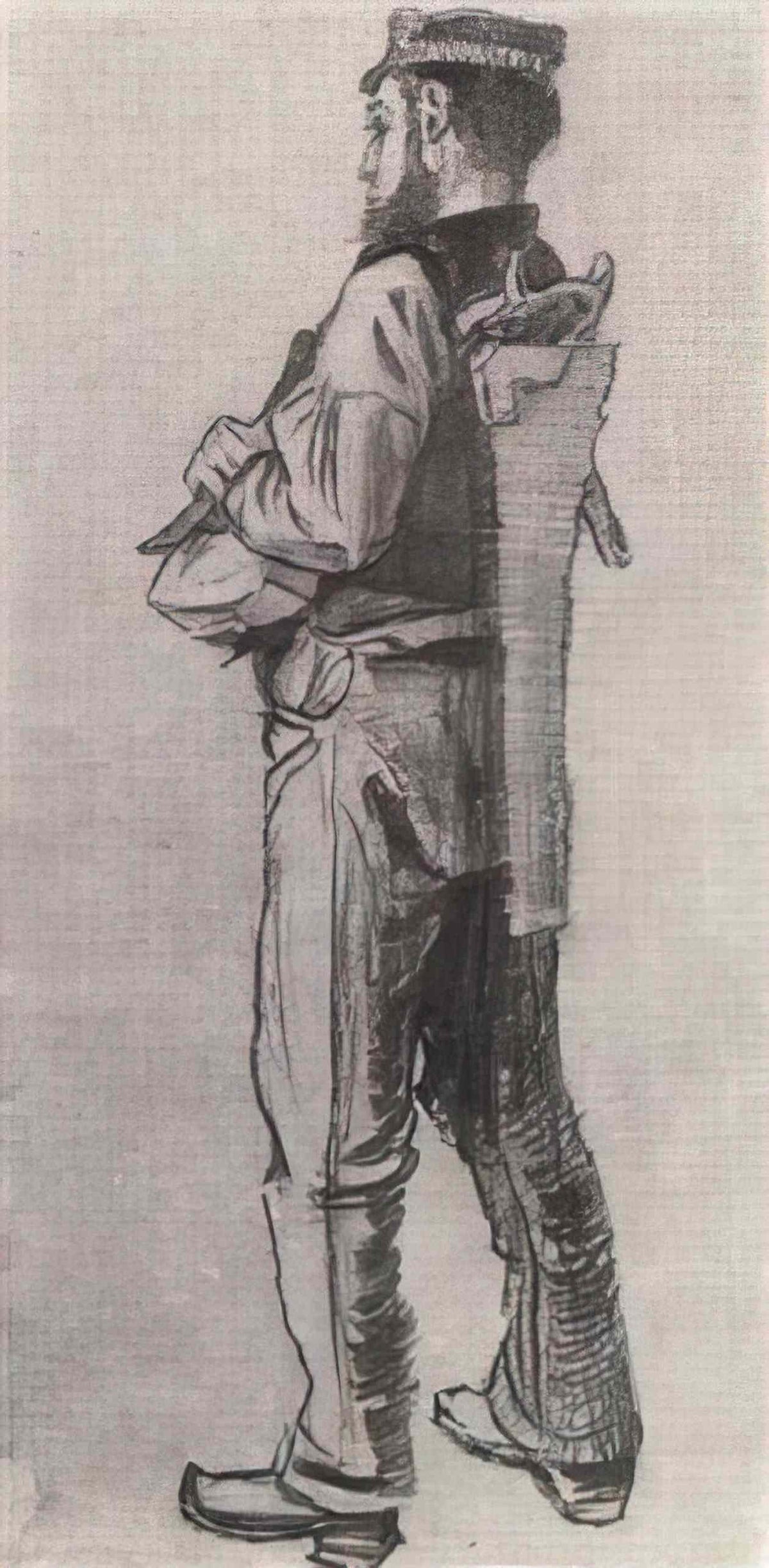 van gogh carpenter seen from the back 1882 Art A4 Photo Print