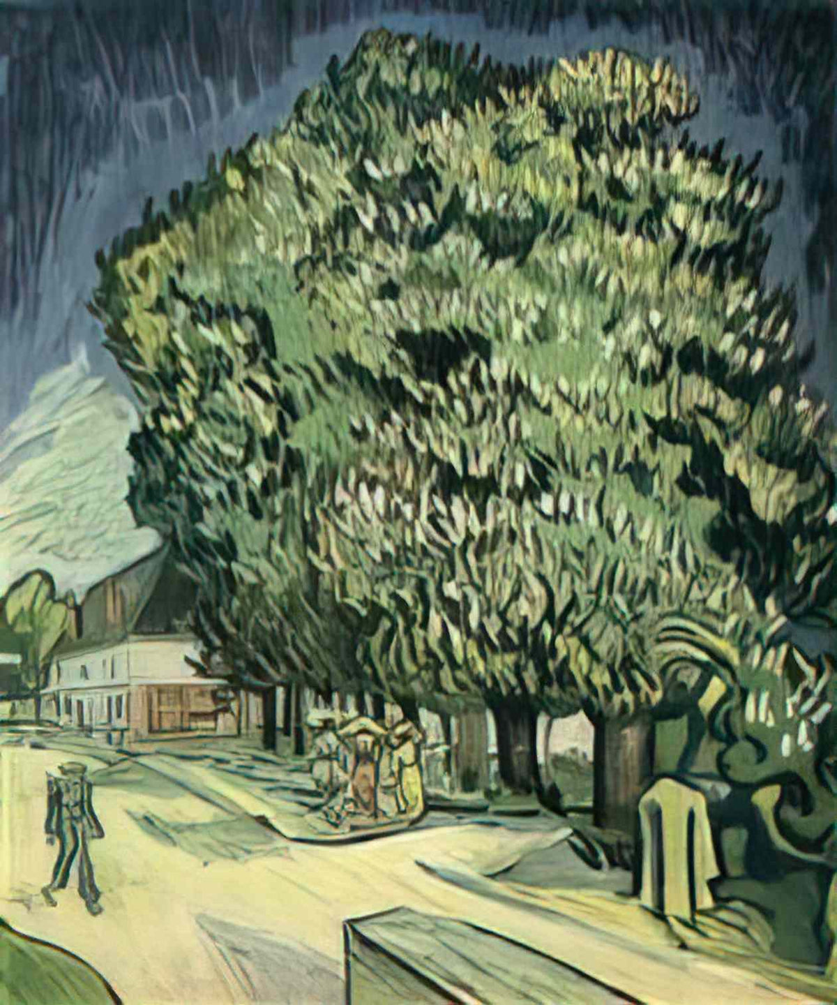 van gogh chestnut trees in blossom 1890 Art A4 Photo Print