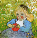 van gogh child with orange 1890 Art A4 Photo Print