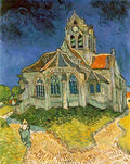 van gogh church at auvers sur oise Art A4 Photo Print