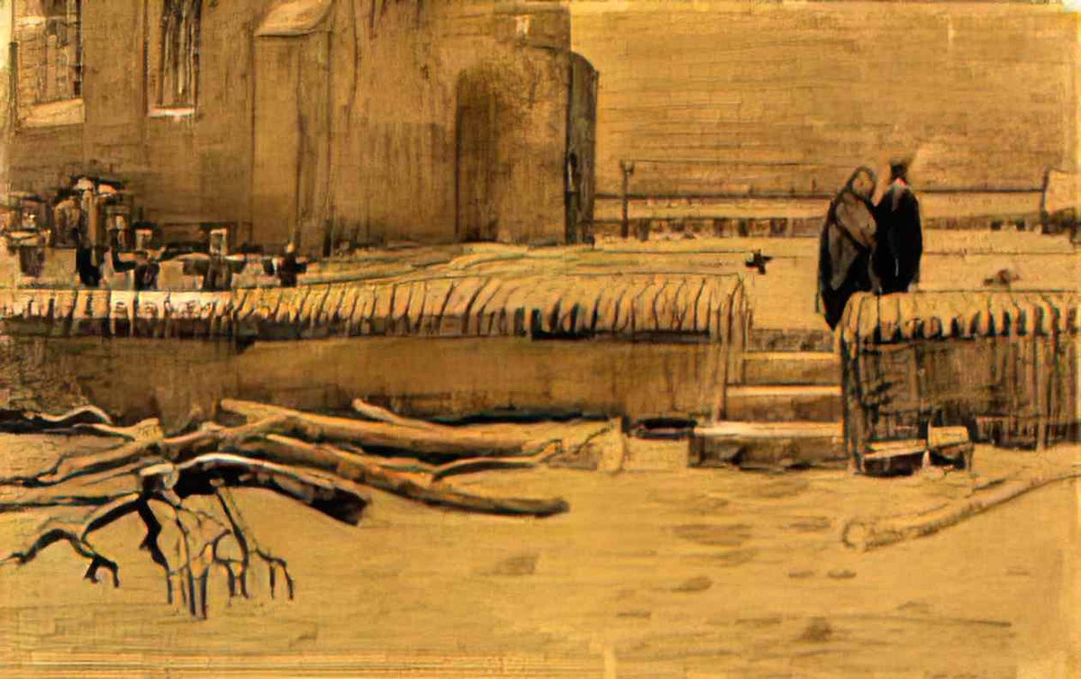 van gogh churchyard in winter 1883 1 Art A4 Photo Print