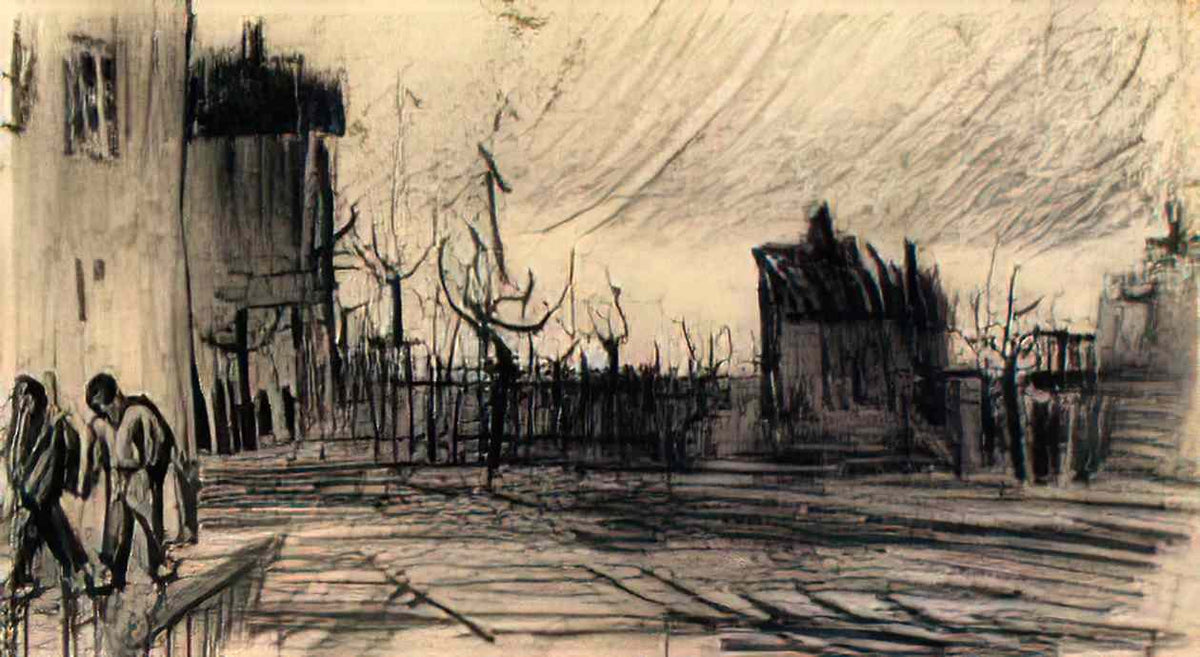 van gogh city view Art A4 Photo Print