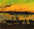 van gogh coal barges 1888 1 Art A4 Photo Print