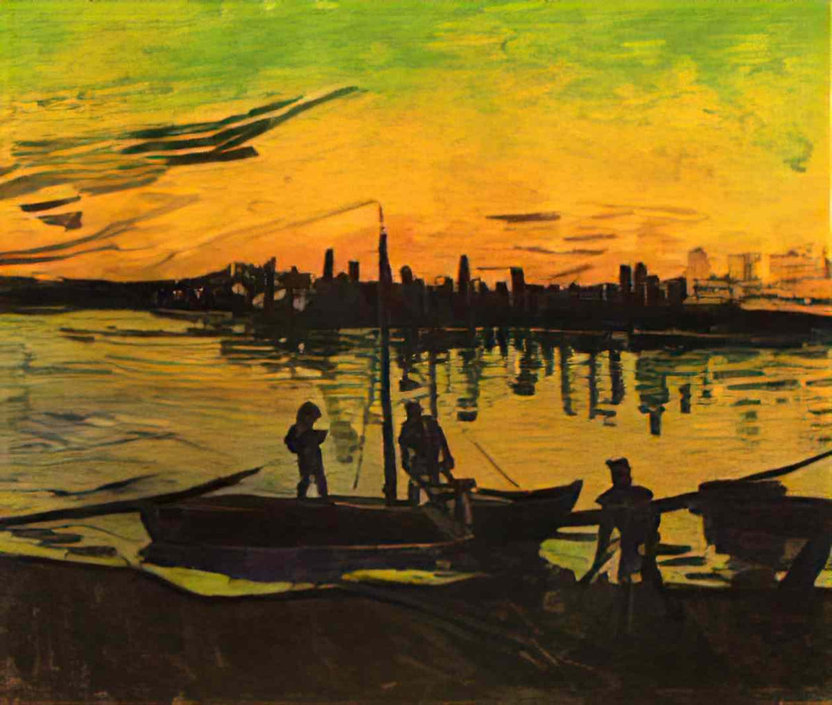 van gogh coal barges 1888 1 Art A4 Photo Print