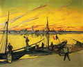 van gogh coal barges 1888 Art A4 Photo Print